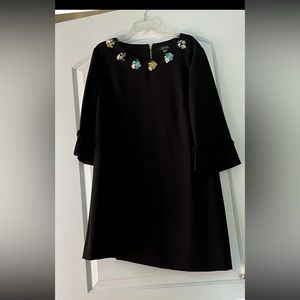 Women’s Tahari Arthur S. Levine size 16 Black embellished Dress flowers zipper
